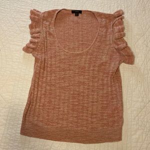 J.Crew Ruffle Sweater Tank in Linen Blend - size M